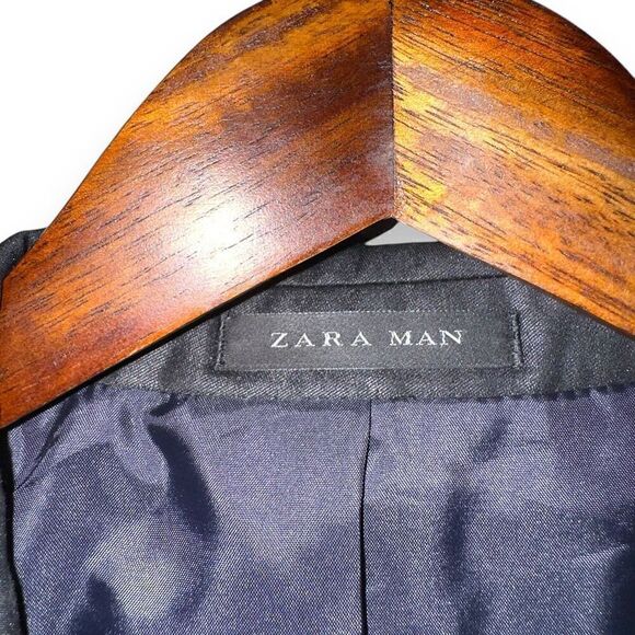 NWT Zara Men’s Shiny Tuxedo Jacket Sz Size 40 - Picture 4 of 9